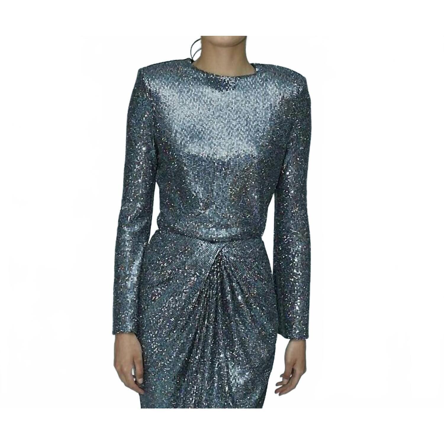 New Aiifos Lola Long Sleeve Top In Black Crystal